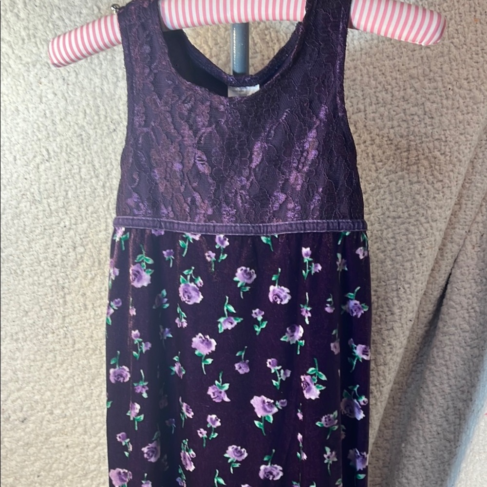 Cute  Girls  Summer Long Floral Dress